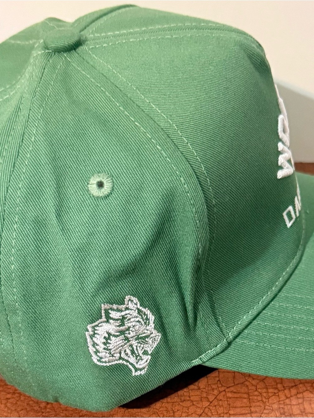 Darc Sport Green 'Wolves' Baseball Hat with White Embroidery - Picture 2 of 4